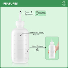 Bar5F 3-pack squeeze bottles enable mess-free scalp treatments and even distribution