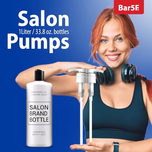 Bar5F locking pump for liquids demonstrates secure closure on a 1L bottle.