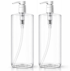 Bar5F pump bottle two-pack 32-ounce capacity for shampoo, conditioner, or lotion.