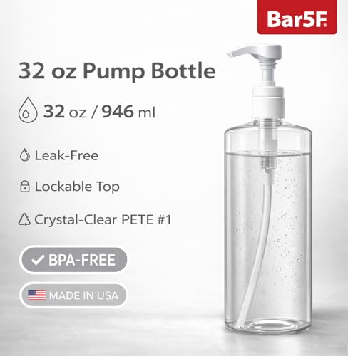 Bar5F pump bottle dispensing-pump shown to prevent leaks during use