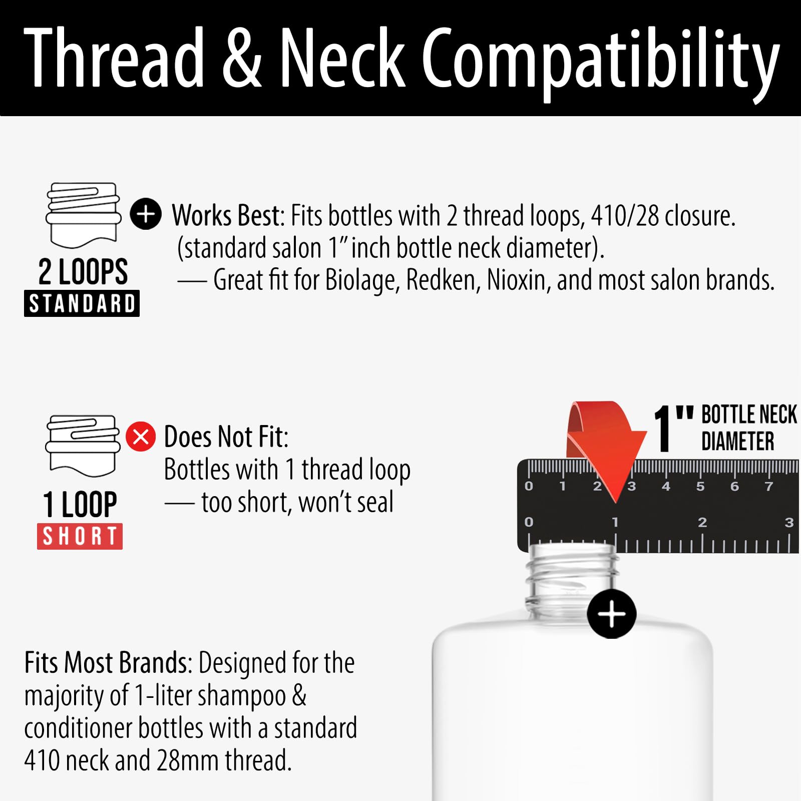 Bar5F pump dimensions show 28mm neck and adjustable height for compatibility.