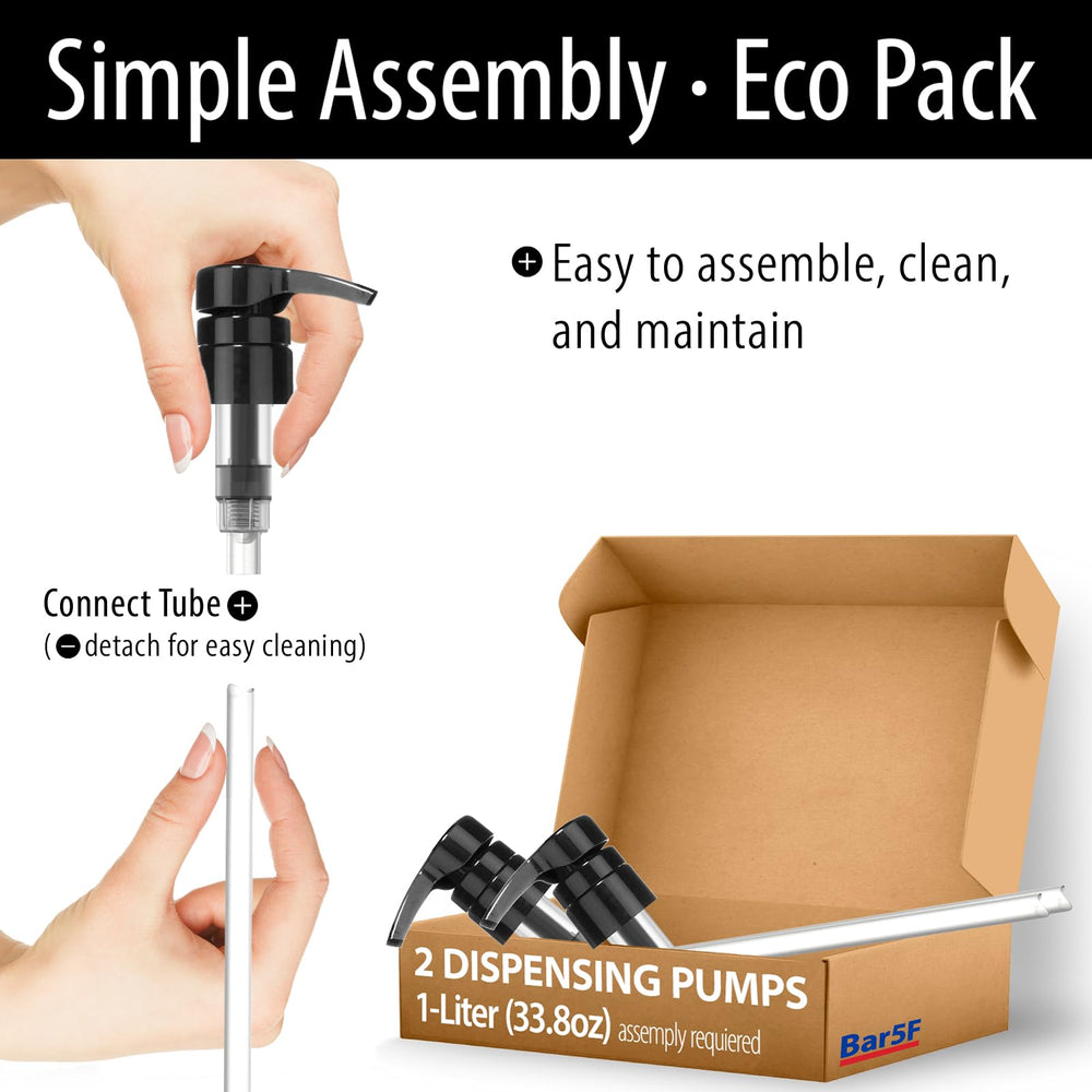 Bar5F pump enables one-handed dispensing for quick, convenient use.