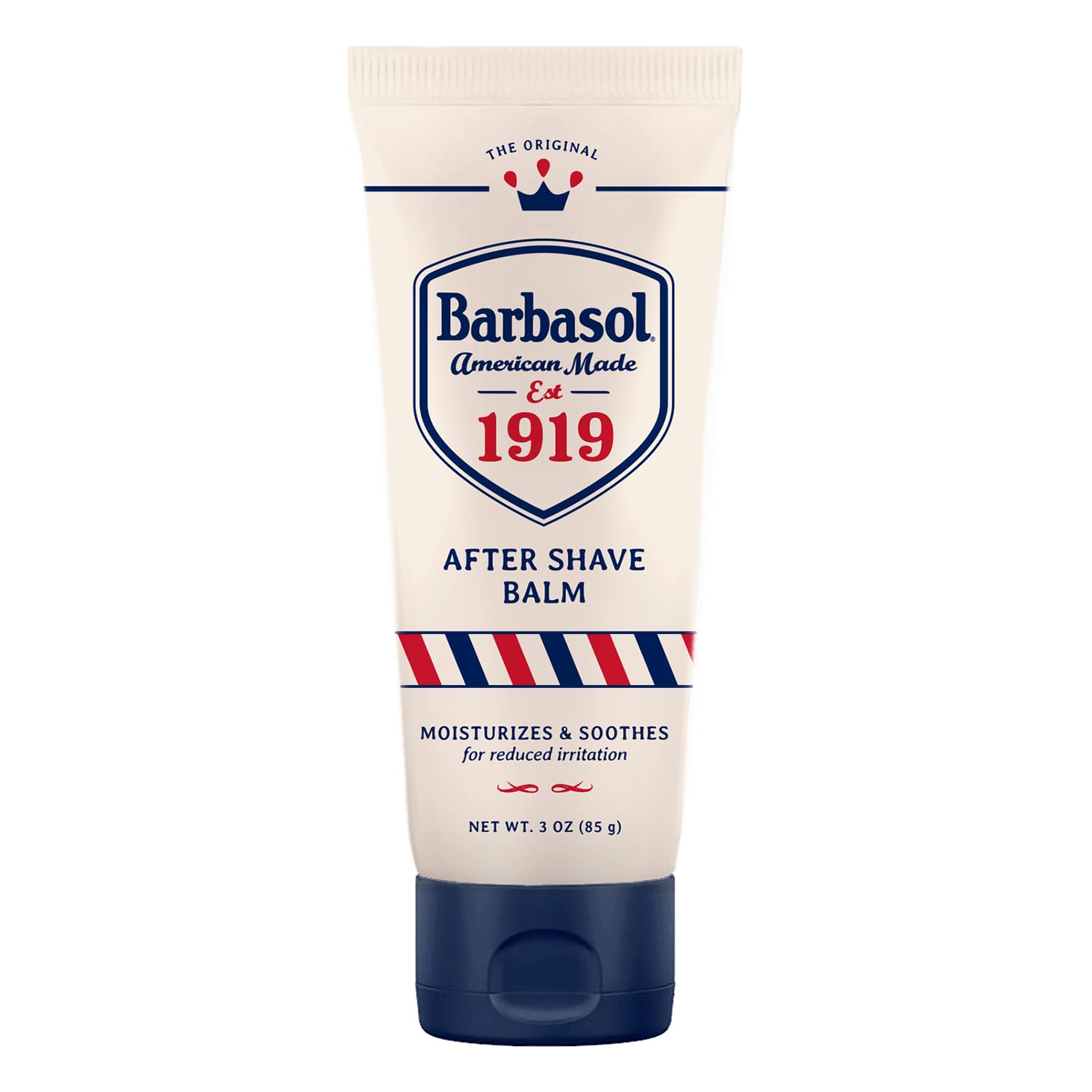 Barbasol 1919 After Shave Balm packaging showing compact 3 oz travel-friendly size