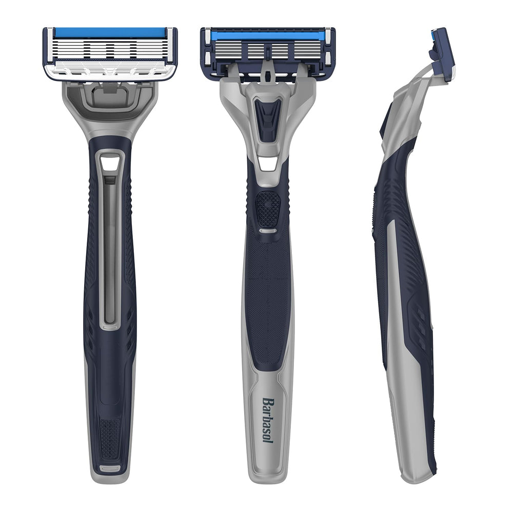 Barbasol nine-pack razor bundle for convenient replacement across multiple shaves.