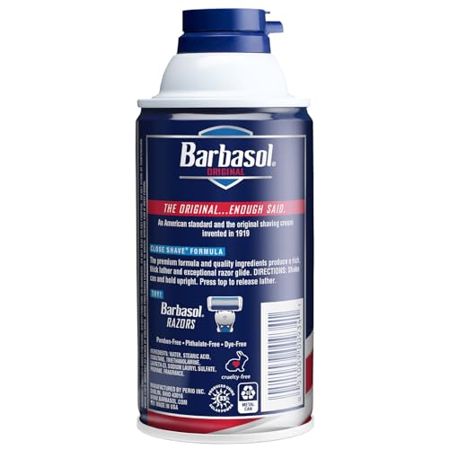 Barbasol Original Thick & Rich 12-pack packaging highlighting value.
