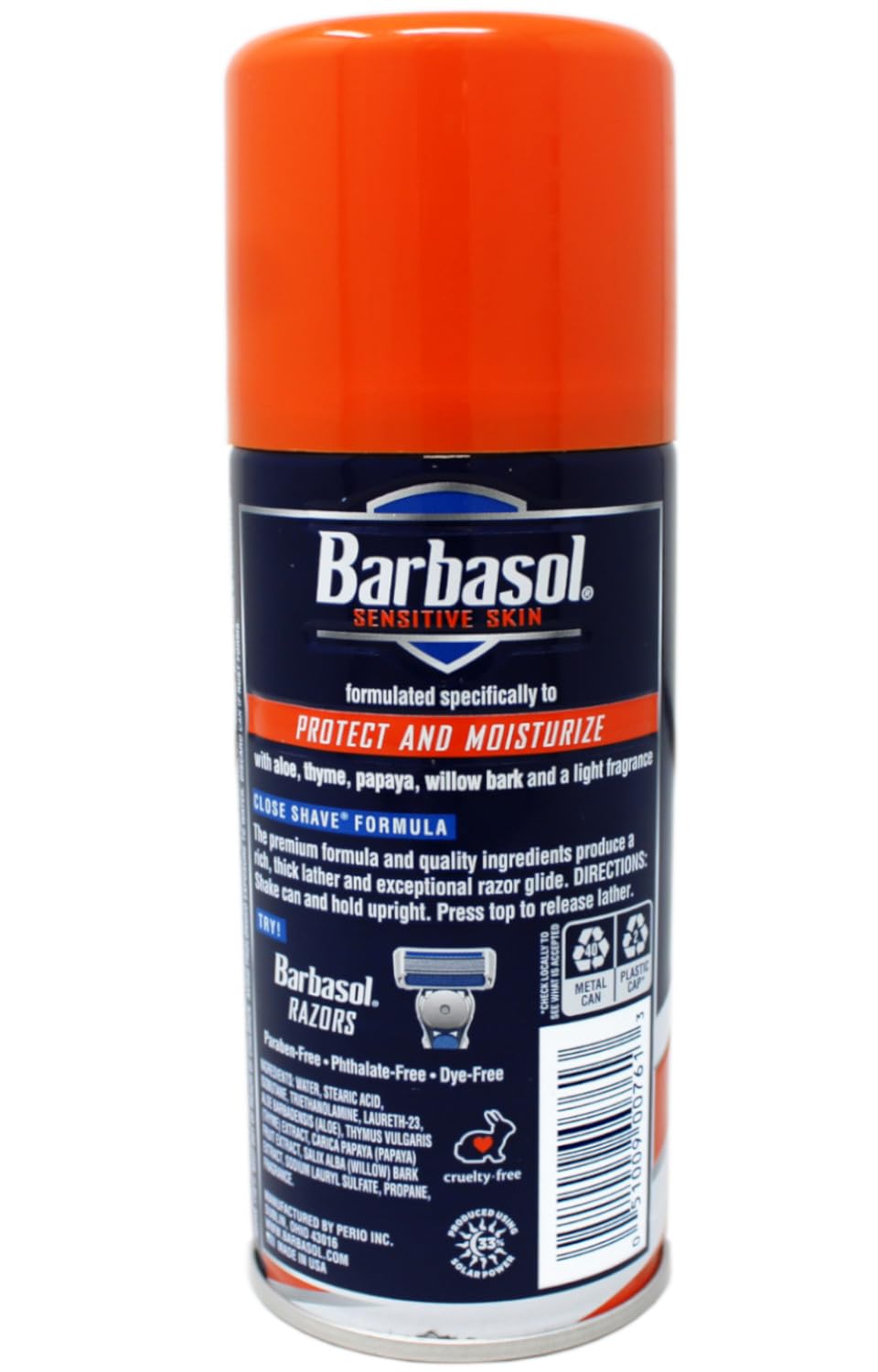 Barbasol shave cream delivers a smooth glide across the skin