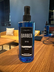 Barber Marmara After Shave No2 label close-up showing premium branding and quality.