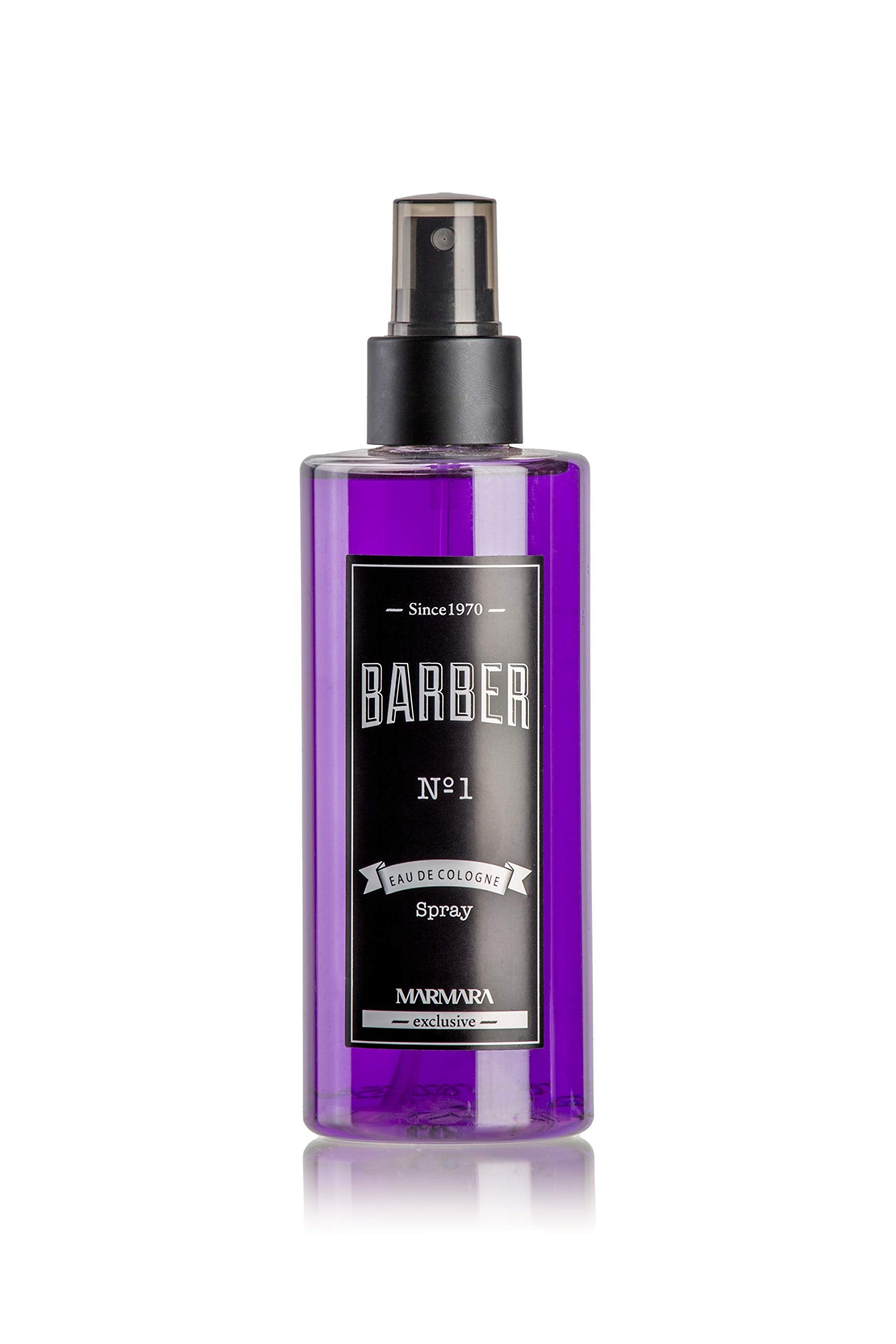 Barber Marmara Cologne bottle on display, sleek glass packaging for premium grooming aroma
