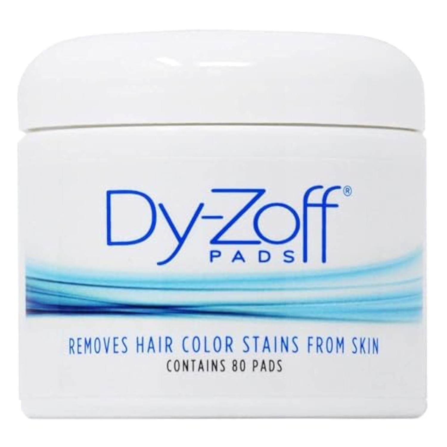 BARBICIDE Dy-Zoff pad close-up showing quick, gentle dye removal from skin