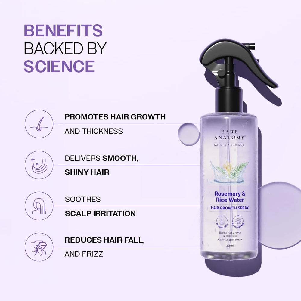 Bare Anatomy spray ligero que se absorbe rápido para raíces.