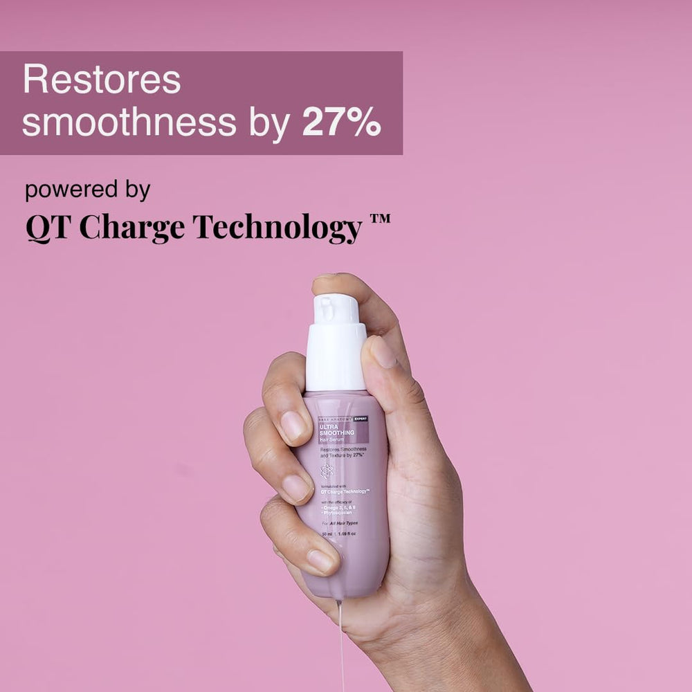 Bare Anatomy Ultra Serum en manos, mostrando hidratación para peinado diario