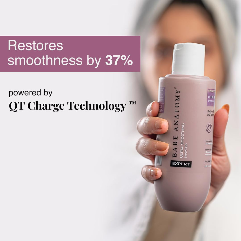 Bare Anatomy Ultra Suavizado Champú: reducción del frizz y brillo natural.