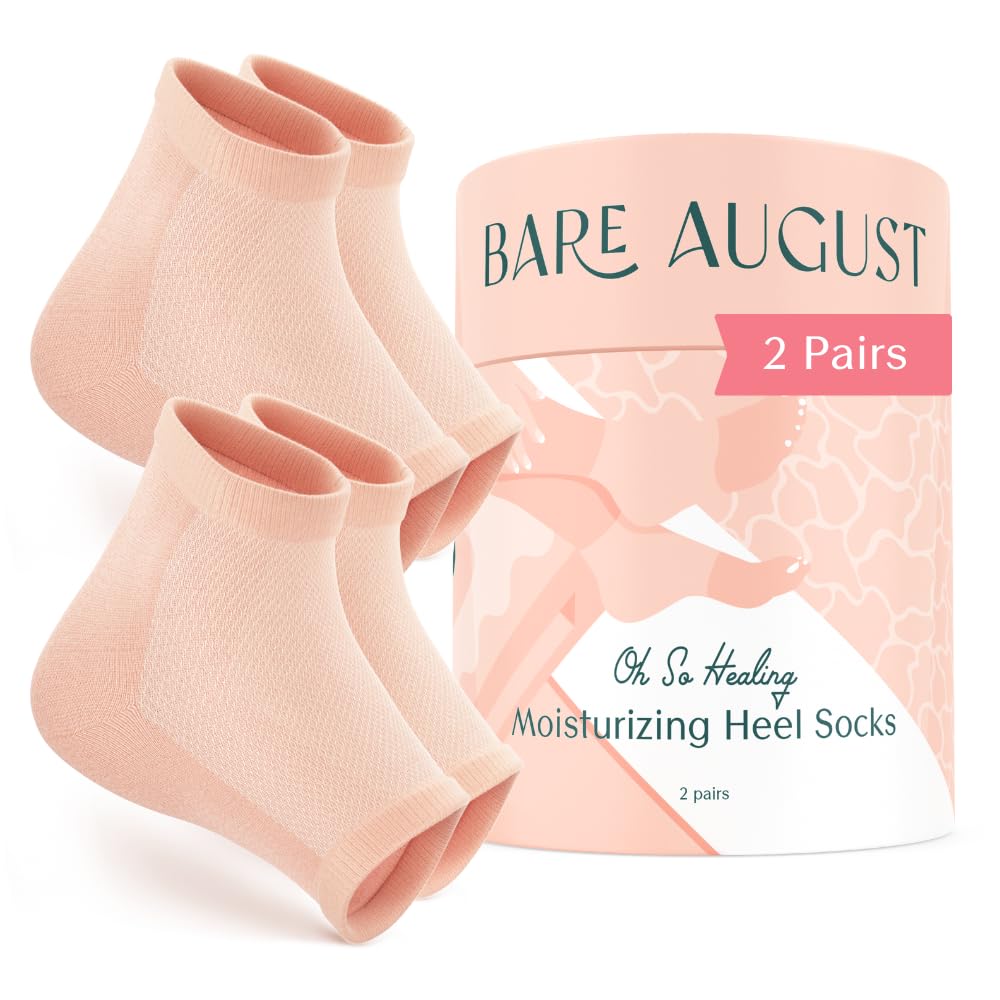 Bare August calcetines gel silicona: hidratación profunda para talones secos.
