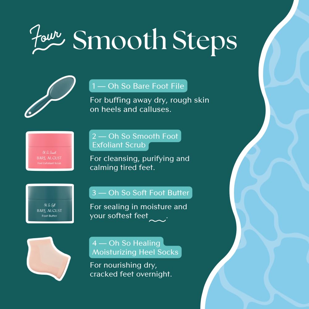 Bare August foot care kit teal offers comprehensive at-home pedicure options.