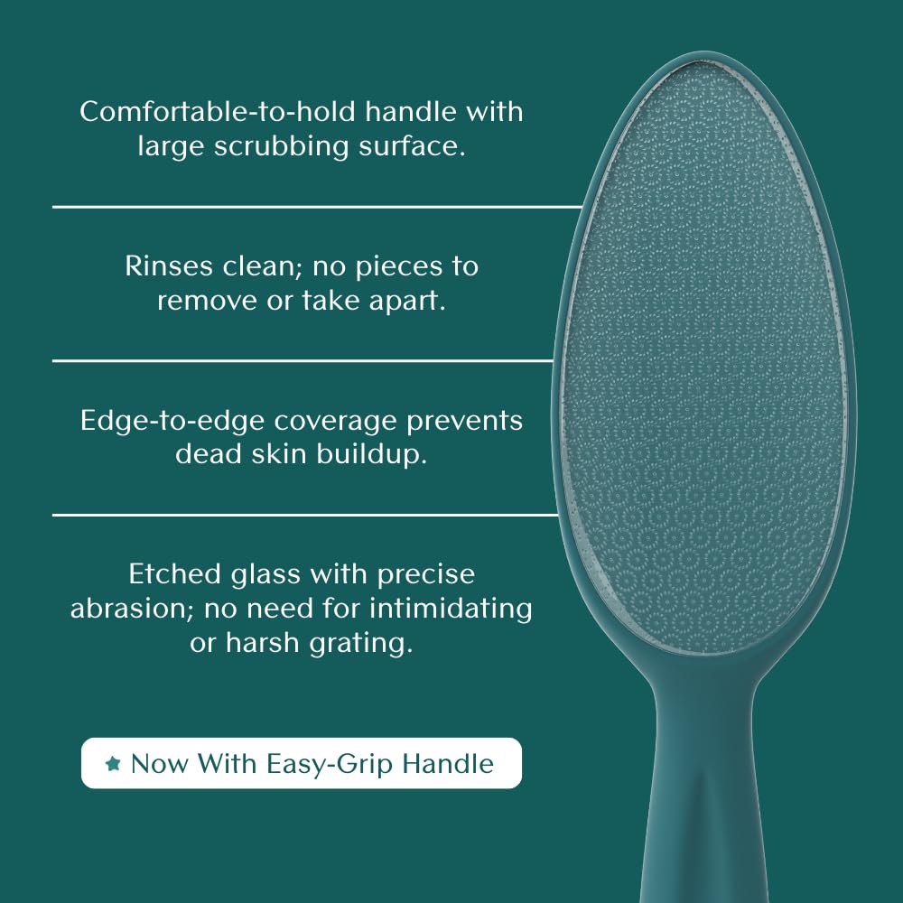 Bare August foot scrubber in shower delivers refreshing exfoliation for daily care.