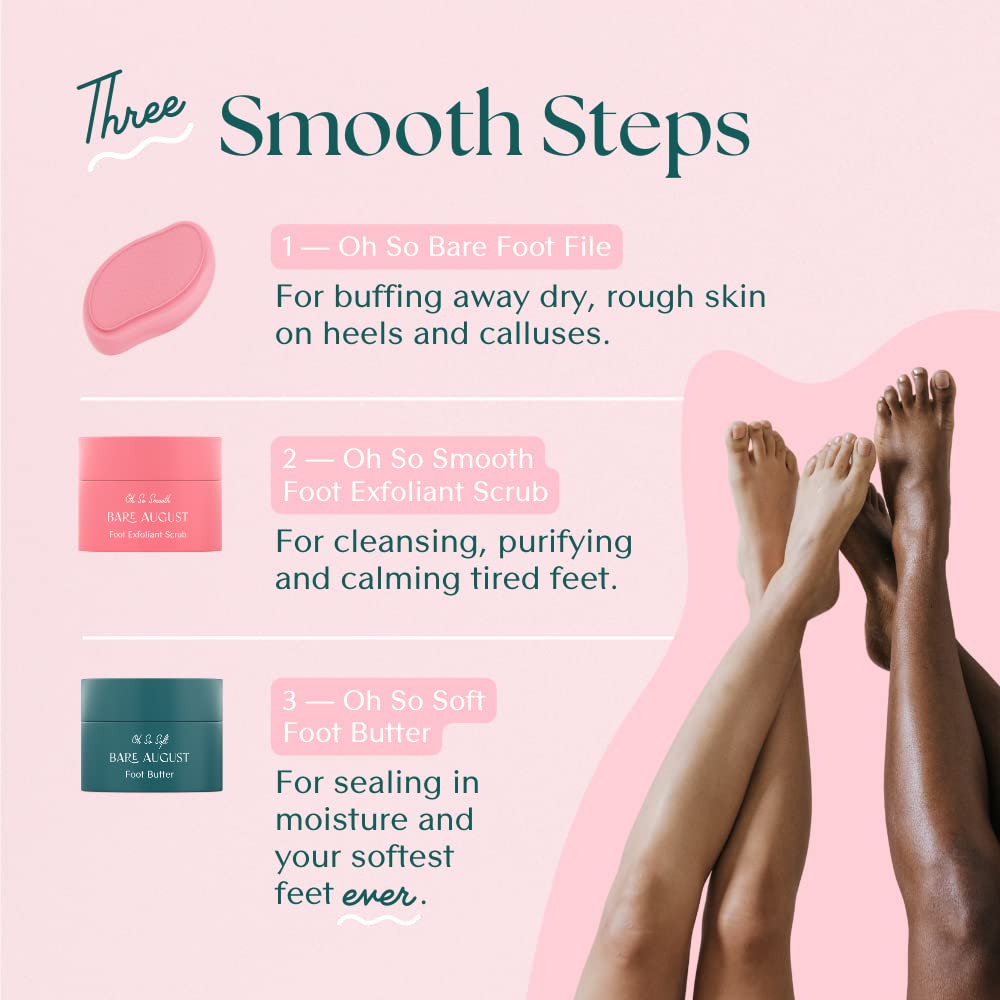 Bare August Heel Scraper helps refresh and smooth rough heels for daily comfort