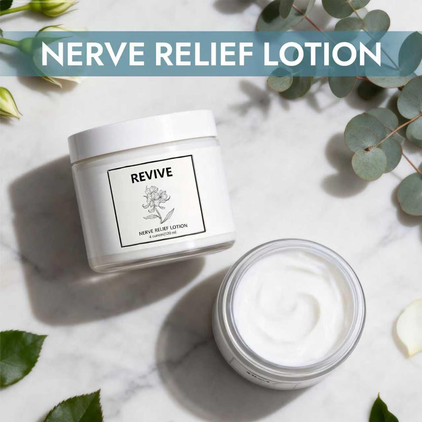 Texture of Bare Basics Revive Nerve Relief Cream demonstrates fast absorption