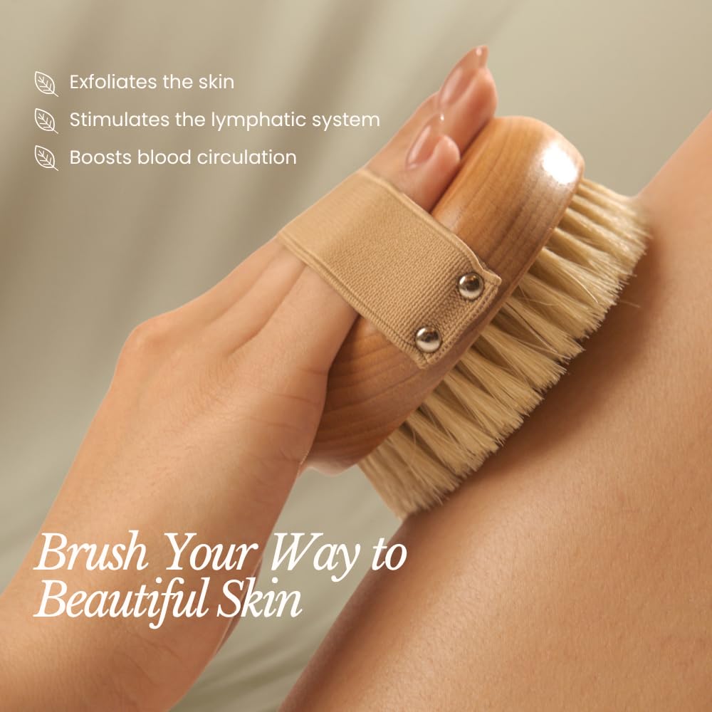 Cerdas naturales de firmeza media para exfoliación efectiva Bare Botanics.