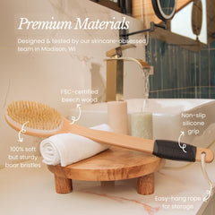 Bare Botanics fibras de dureza media ofrecen exfoliación suave y efectiva.