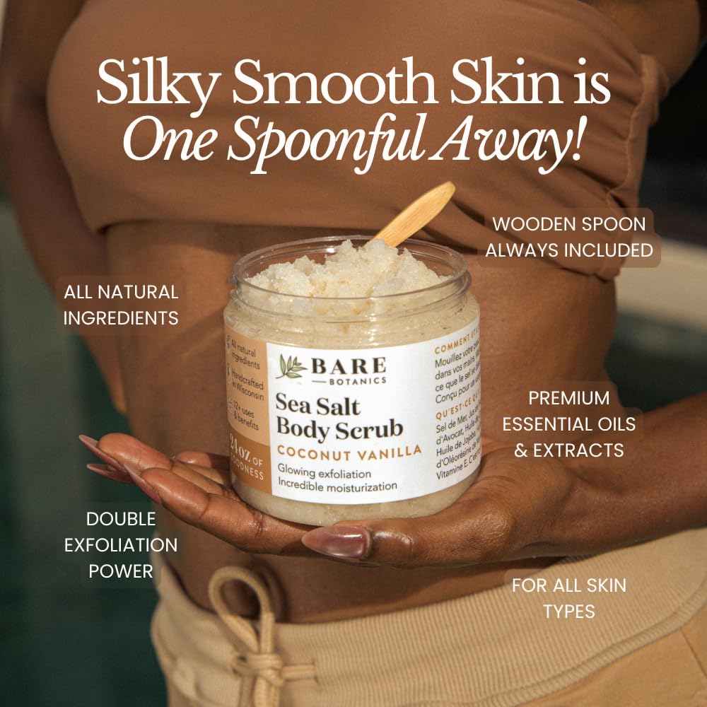 Bare Botanics vanilla oleoresin oil and coconut extract nourish skin.