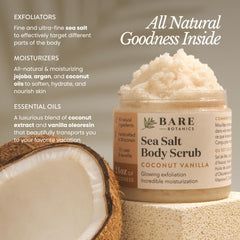Bare Botanics wooden spoon with scrub signals handmade, gift-ready packaging.