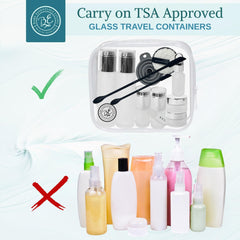 Bare Essentials Living glass spray bottle 3.4 oz ideal for traveling serums.