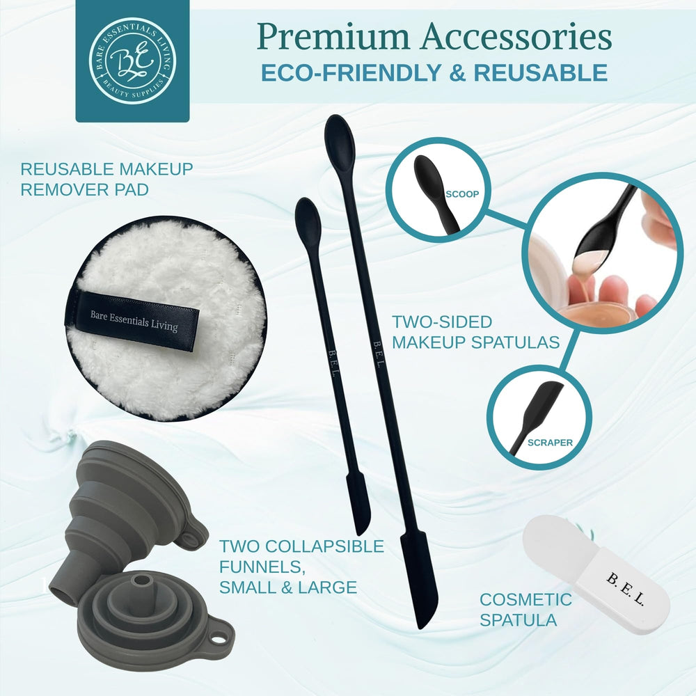 Bare Essentials Living spatula set for clean, precise product transfers.
