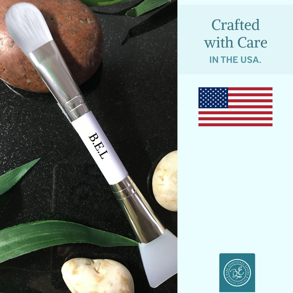 Bare Essentials Living dual-sided brush brings spa-like precision to your routine.