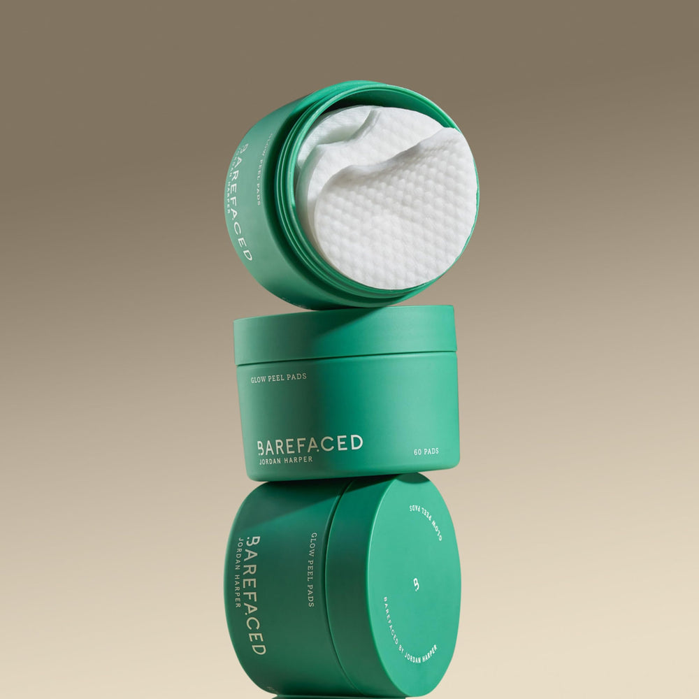 Barefaced Glow Peel Pad with menthol for a refreshing cooling sensation during application.