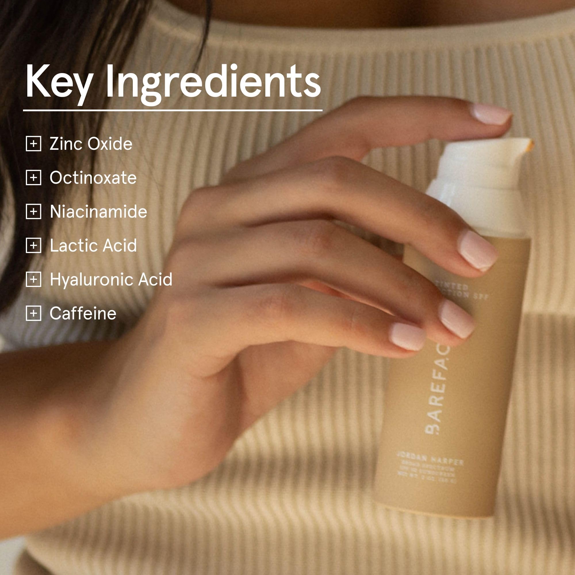 Barefaced mineral formula close-up highlighting zinc oxide protection