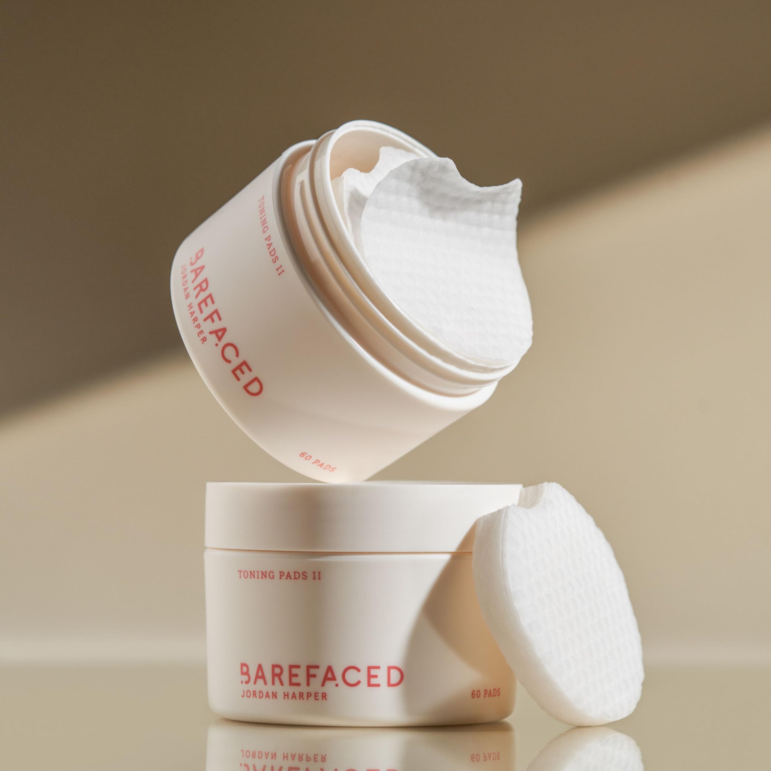Barefaced Toning Pads II visible brightening after use
