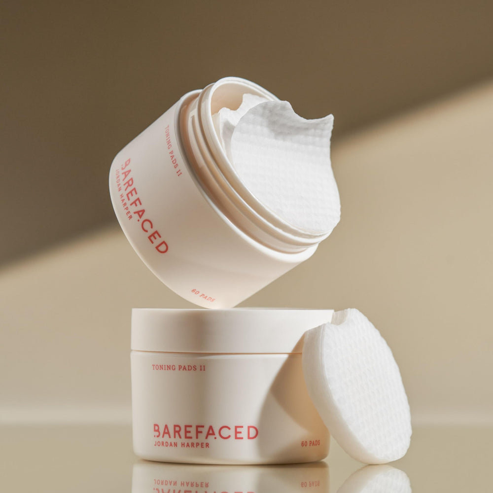 Barefaced Toning Pads II visible brightening after use