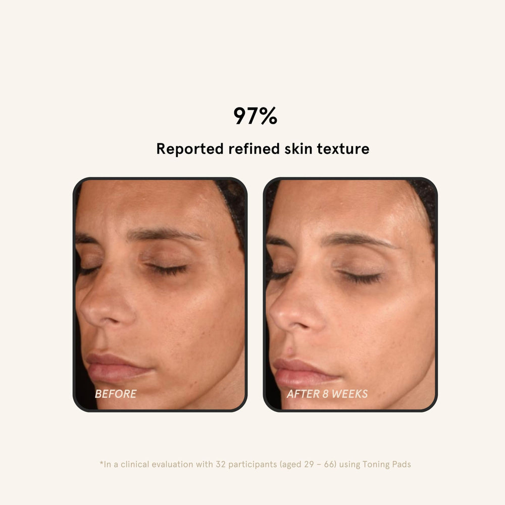 Barefaced Toning Pads with packaging and jar; easy to integrate into routine.