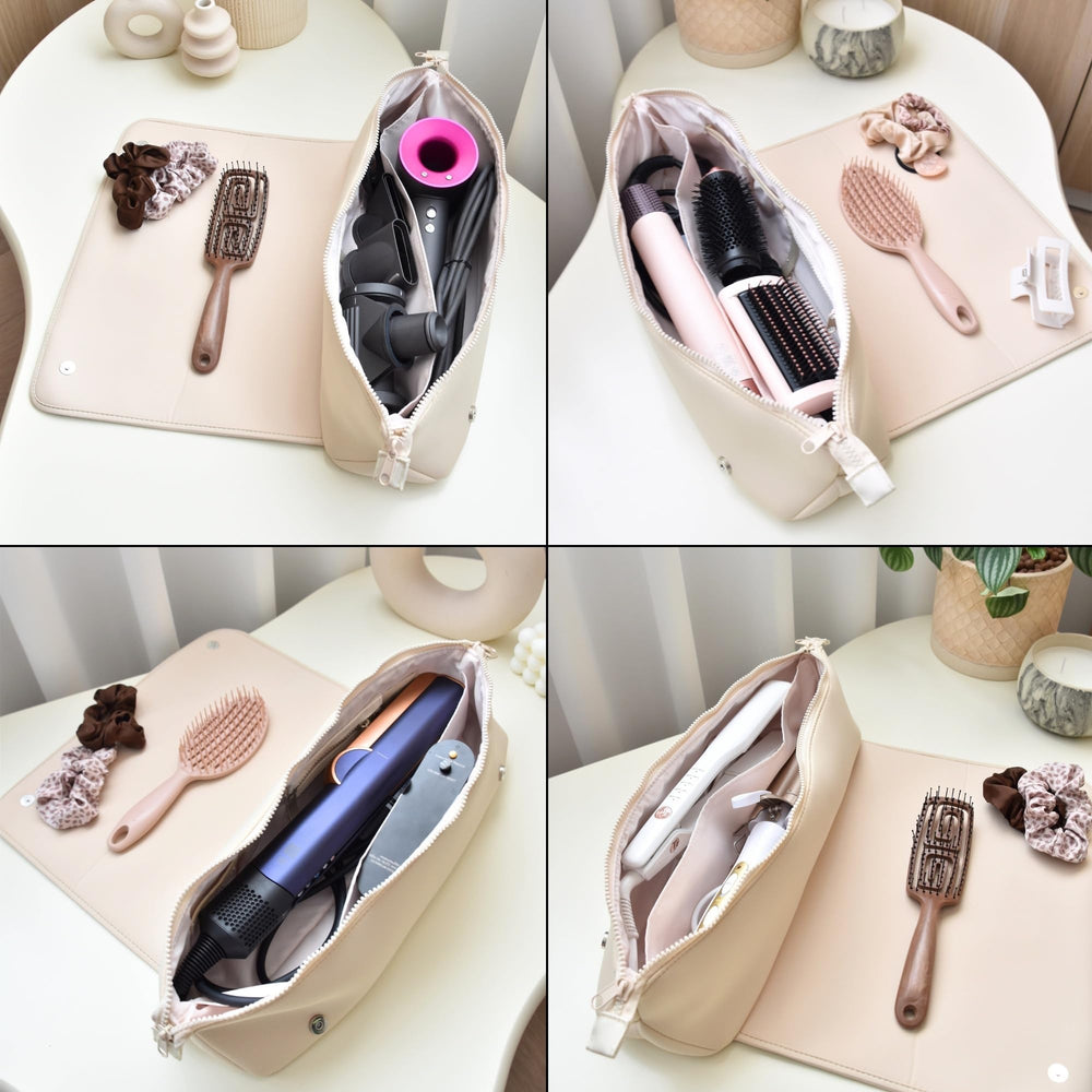 Barefoot Caribou interior pockets with elastic and zippered sections for accessories