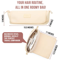 Barefoot Caribou bag open to reveal compartments for irons and wands