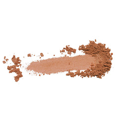 BareMinerals bronzer Faux Tan swatch shows natural color for lighter skin tones.