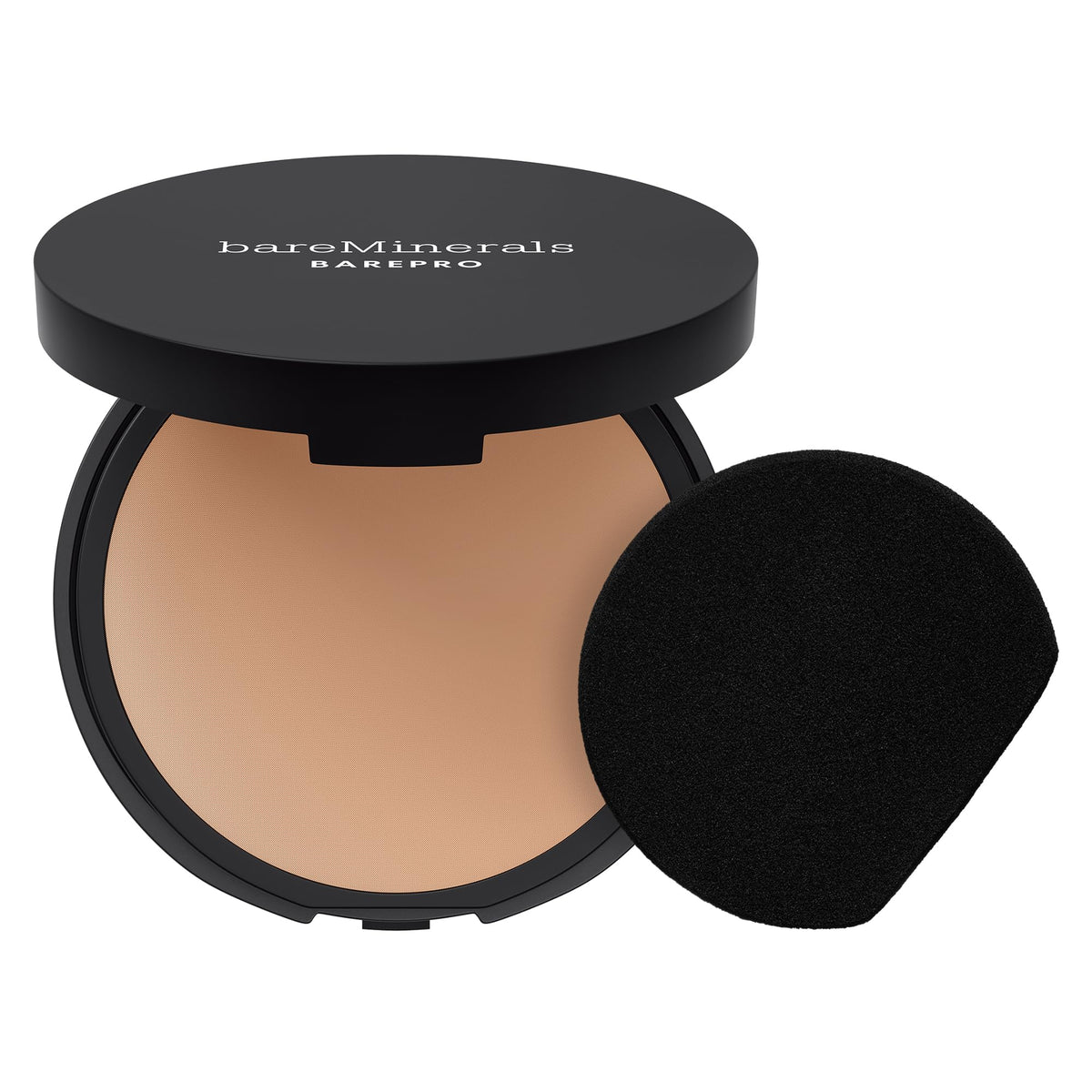 bareMinerals BarePro 24HR matte compact with included sponge for on-the-go touch-ups.