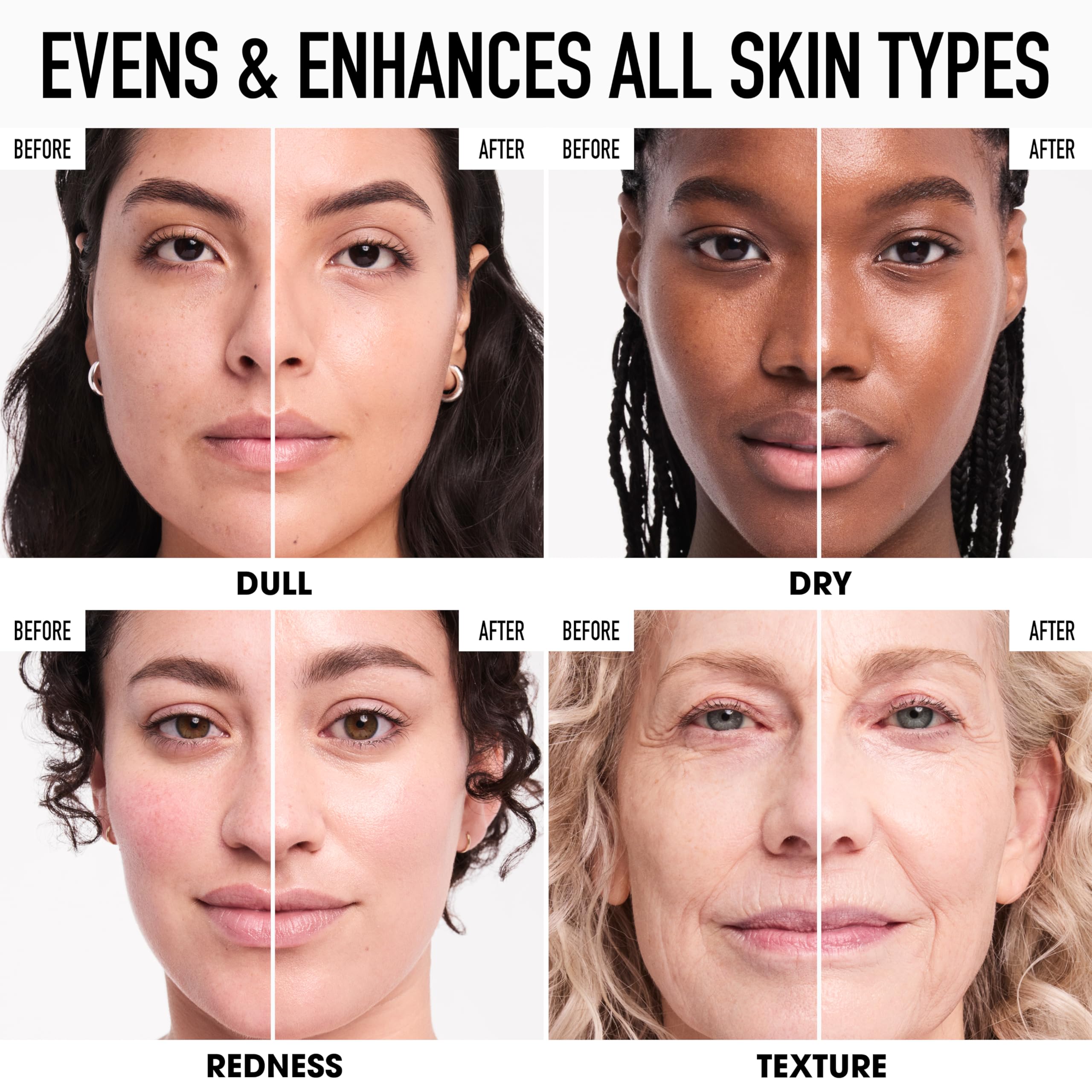 bareMinerals Complexion Rescue AA Opal 01 application on face reveals natural glow.