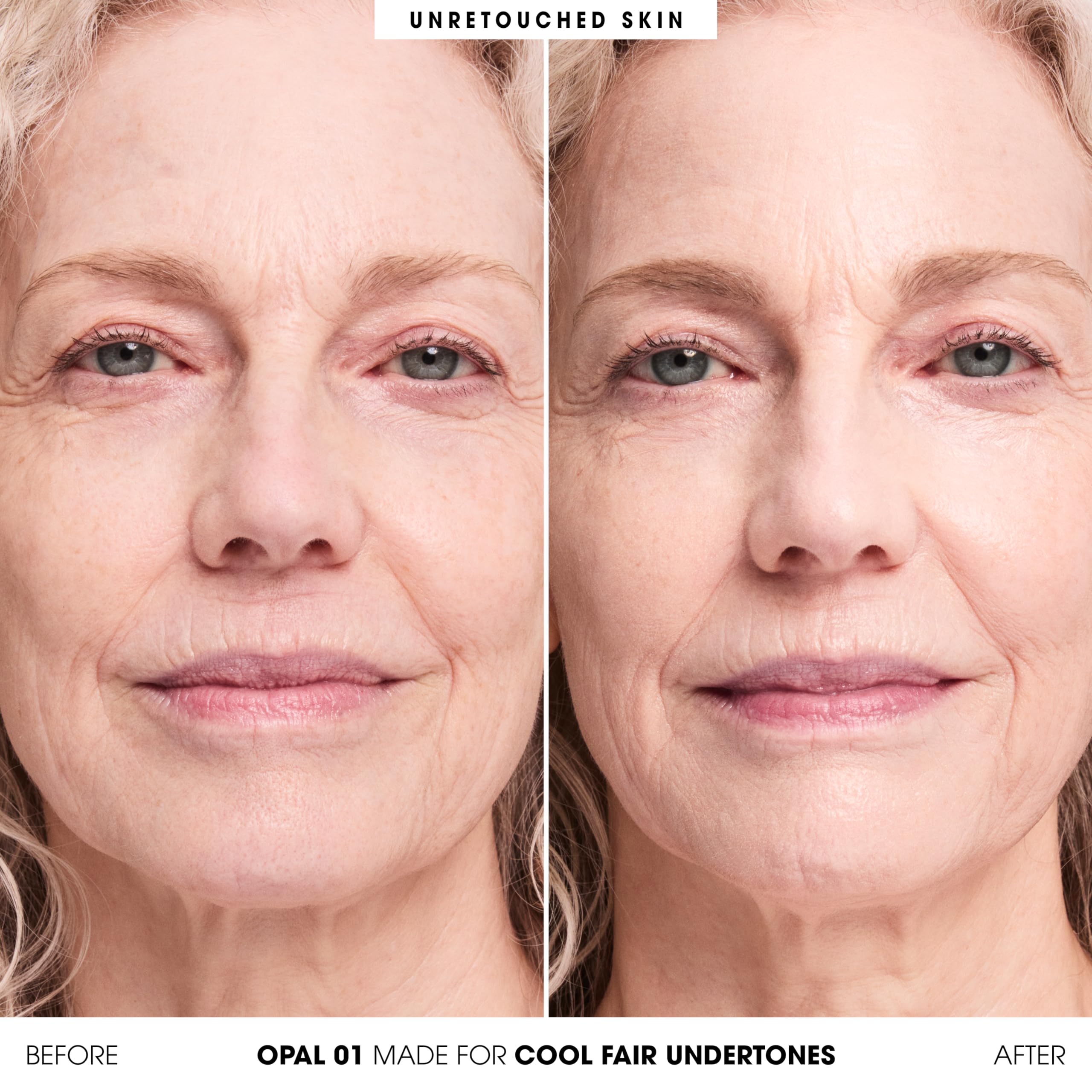bareMinerals Complexion Rescue AA Opal 01 swirl application demonstrates smooth coverage.