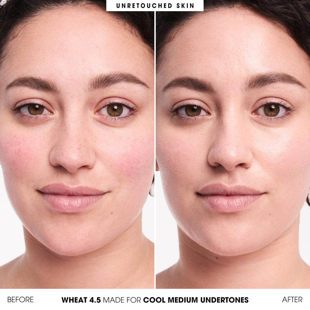 bareMinerals Complexion Rescue swatch shows luminous, buildable coverage