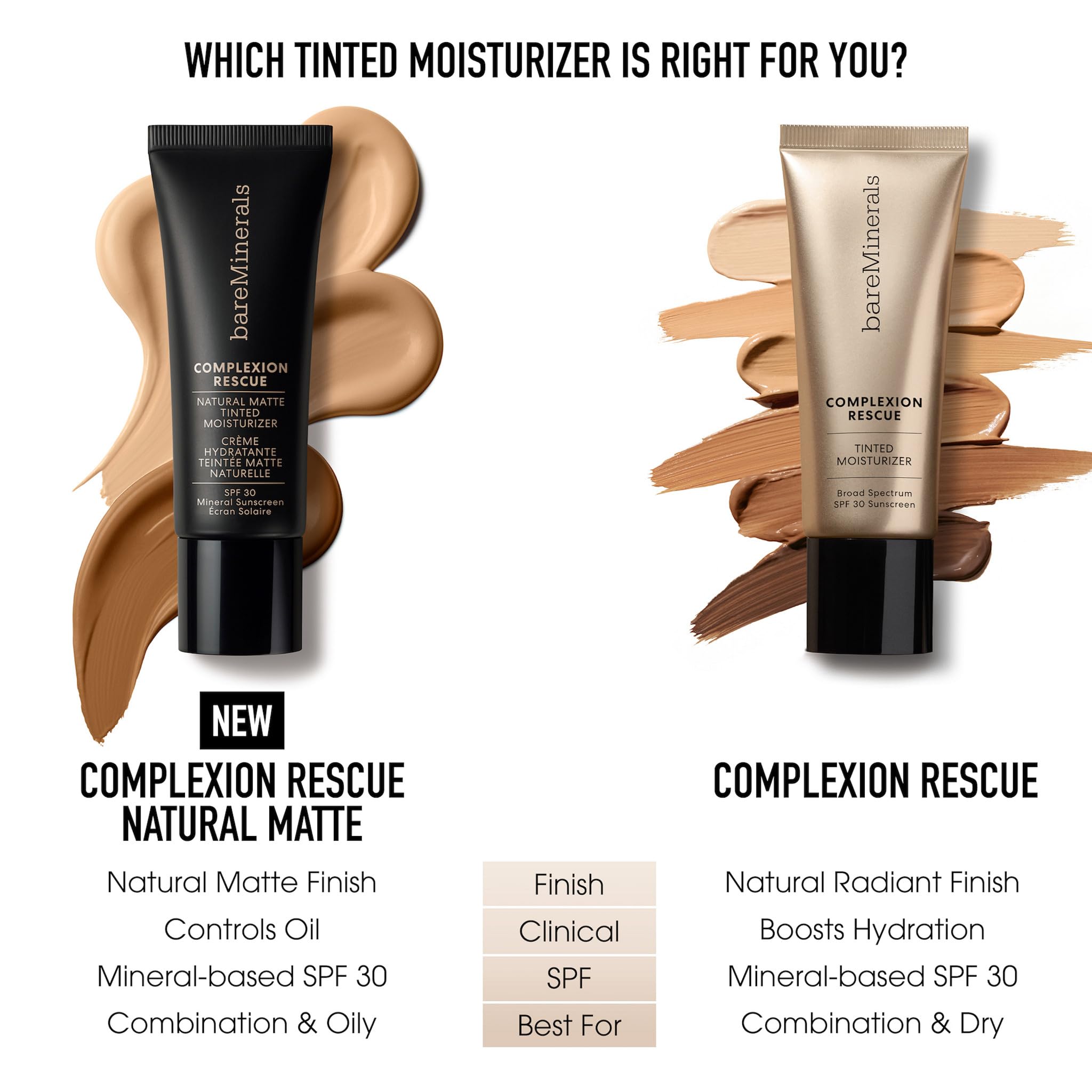 vegan cruelty-free emblem on bareMinerals Complexion Rescue packaging.