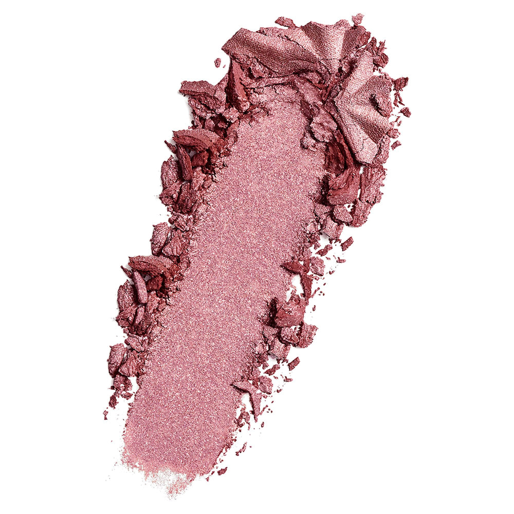bareMinerals Gen Nude Highlighting Blush Mauve Glow swatch demonstrates sheer glow.