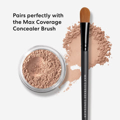 bareMinerals Bisque swatch blended with brush for light coverage