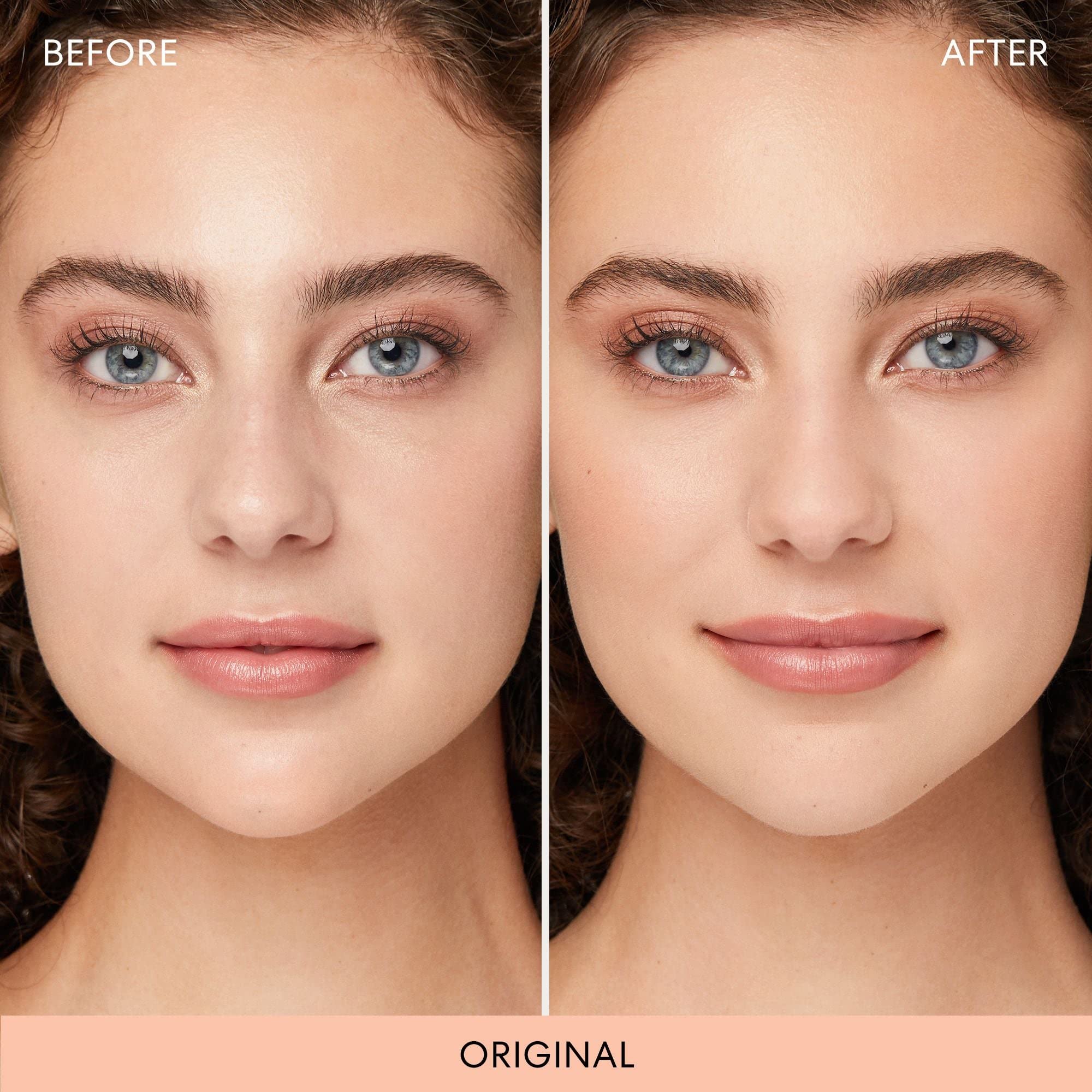 bareMinerals Mineral Veil on skin demonstrates natural oil absorption.