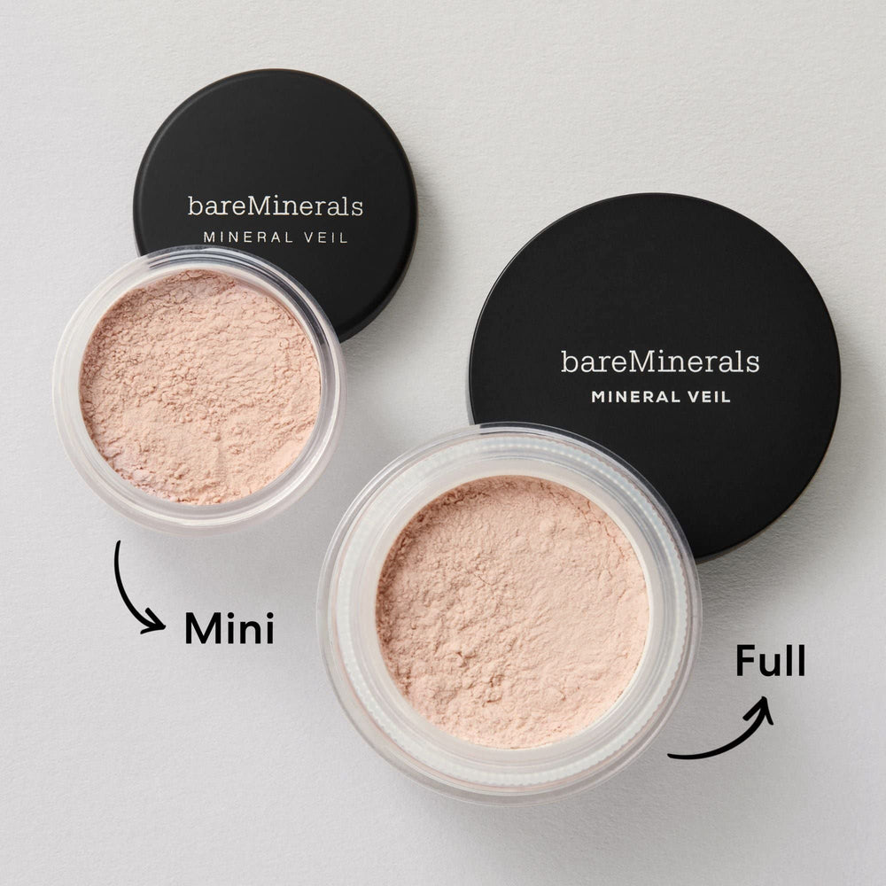 BareMinerals Mineral Veil vegan cruelty-free packaging highlighting ethical beauty choice.