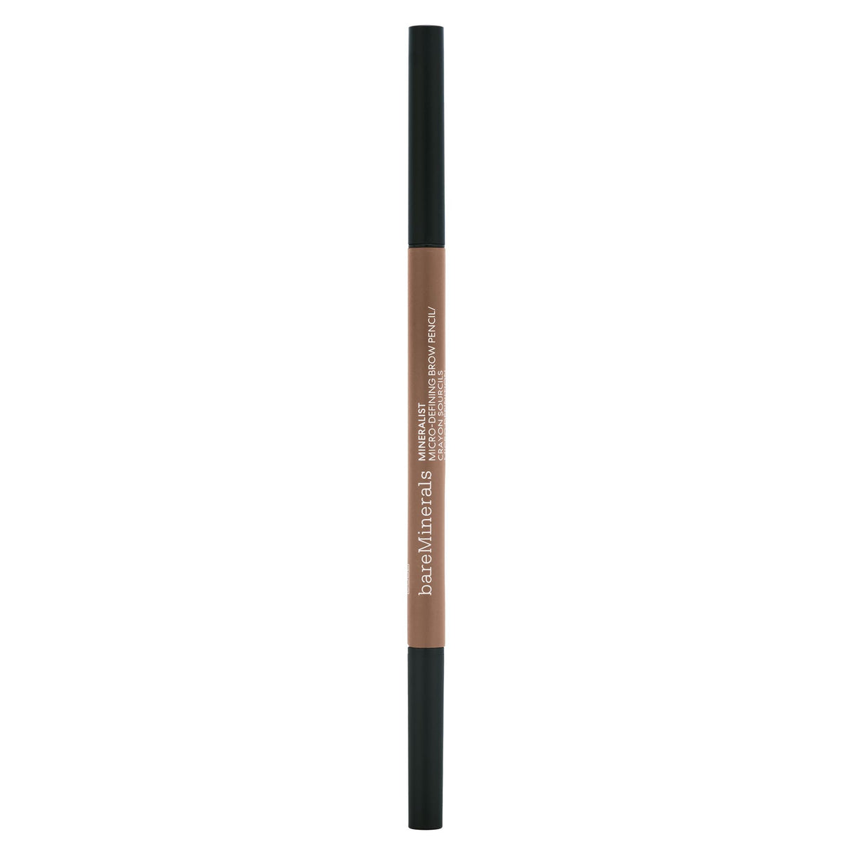 bareMinerals Mineralist detailing micro-fill brow pencil applying hairlike strokes for natural fullness