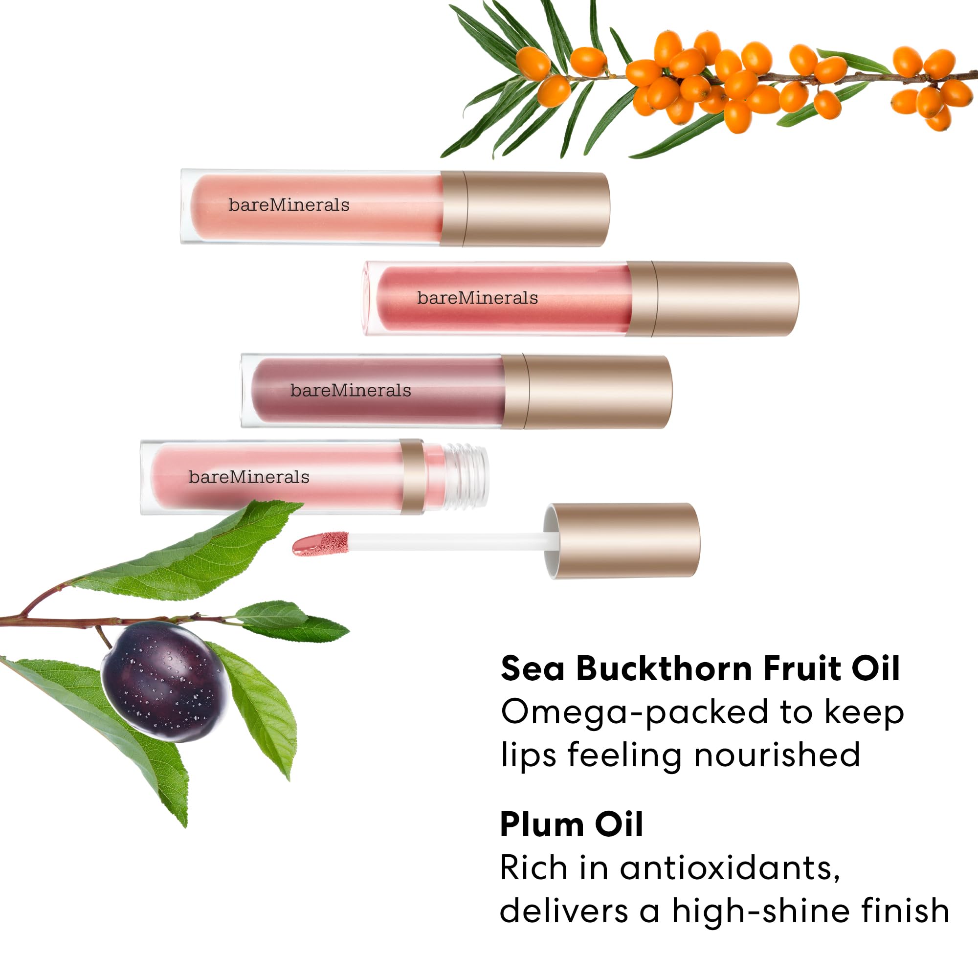 bareMinerals Mineralist Lip Gloss-Balm Love on lips provides smooth, hydrated look.
