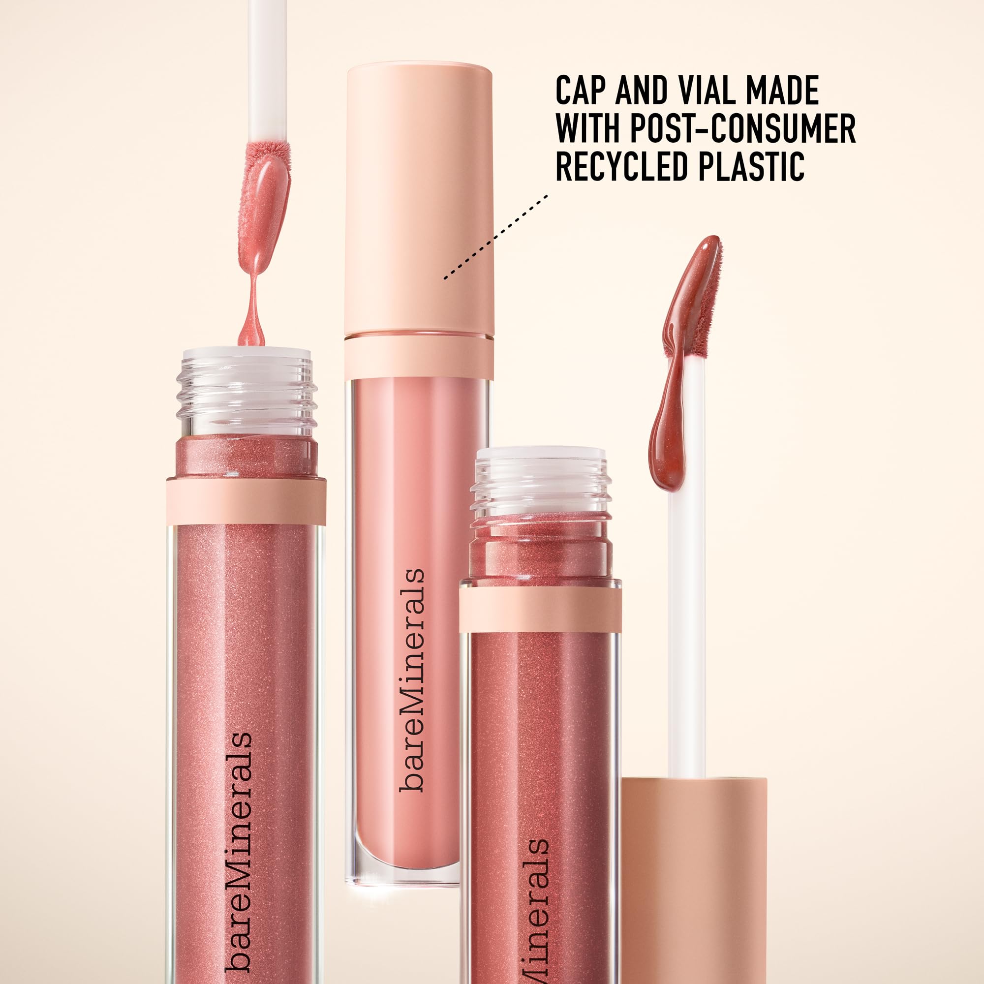 bareMinerals Mineralist Lip Gloss-Balm Love vegan oils nourish lips softly.