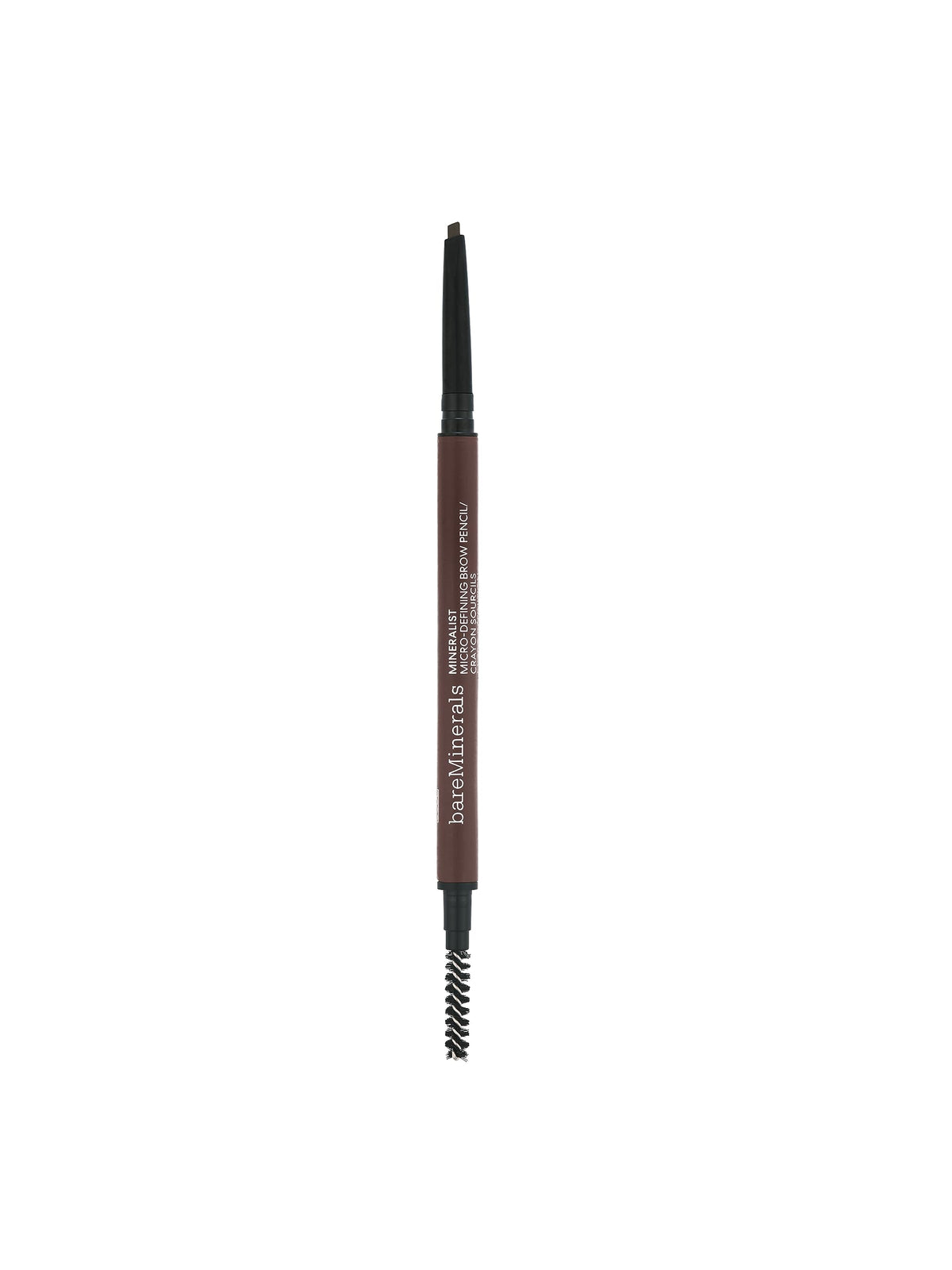 BareMinerals Mineralist Micro-Fill Brow Pencil packshot showing precise hairlike strokes for natural brows.