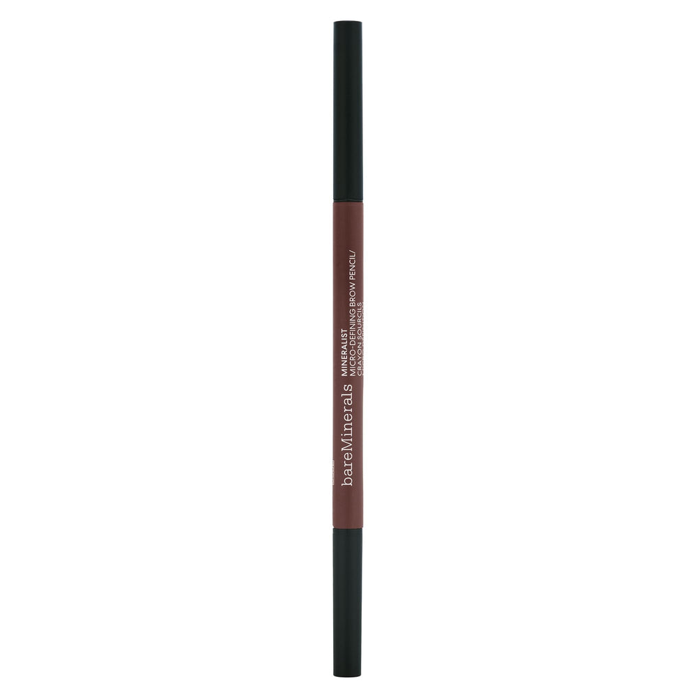 BareMinerals Mineralist Micro-Fill Brow Pencil wear test indicating 12-hour waterproof performance.